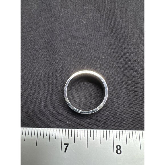 Mens Polished Silver-Tone  Fidget Ring Size 8 No Marks - Picture 3 of 6